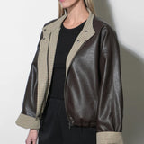 Tania Faux Leather Jacket w/ Mini Tote