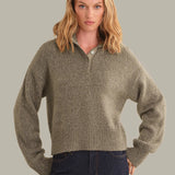 Boxy Snap Front Henley