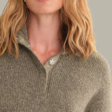Boxy Snap Front Henley