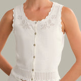 Valentine Button Down Sleeveless Top