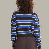 Vera Double Johnny Collar Rugby Stripe Pullover