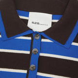 Vera Double Johnny Collar Rugby Stripe Pullover