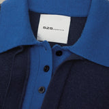 Priscilla Faux Double Layer Polo Cardigan