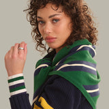 Elle Stripe Triangle Scarf