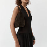 Suede Large Bon Bon Bag