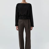 Stretch Silk Bateau Top