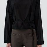 Stretch Silk Bateau Top