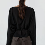 Stretch Silk Bateau Top