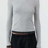 Organic Cotton V Neck Long Sleeve Top