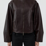 Cocoon Zip Leather Jacket