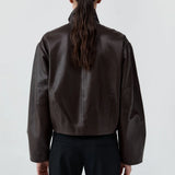 Cocoon Zip Leather Jacket