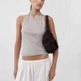 Suede Woven Envelope Mini Tote