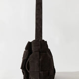 Suede Woven Envelope Mini Tote