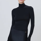 Fitted Turtleneck Long Sleeve Top