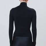 Fitted Turtleneck Long Sleeve Top