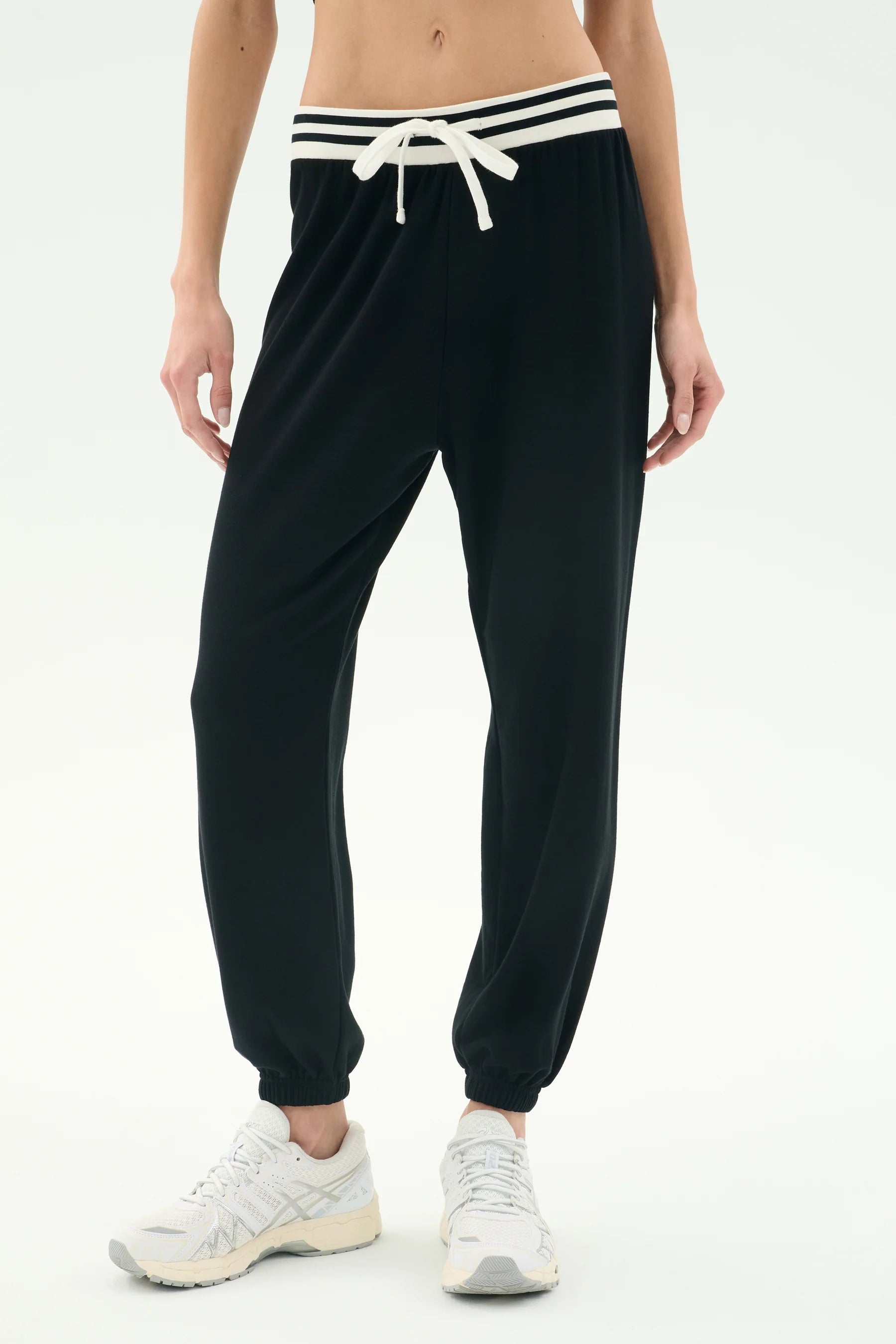 Andie Oversized Fleece Sweatpant W/ Stripe