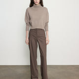 Cotton Cashmere Funnelneck Sweater