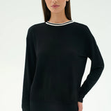 Sonja Fleece Sweatshirt W/ Stripe