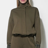 Nylah Soft Knit Funnel Neck Jacket