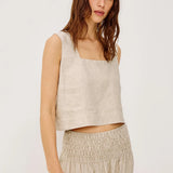 Akira Top- Heathered Flax