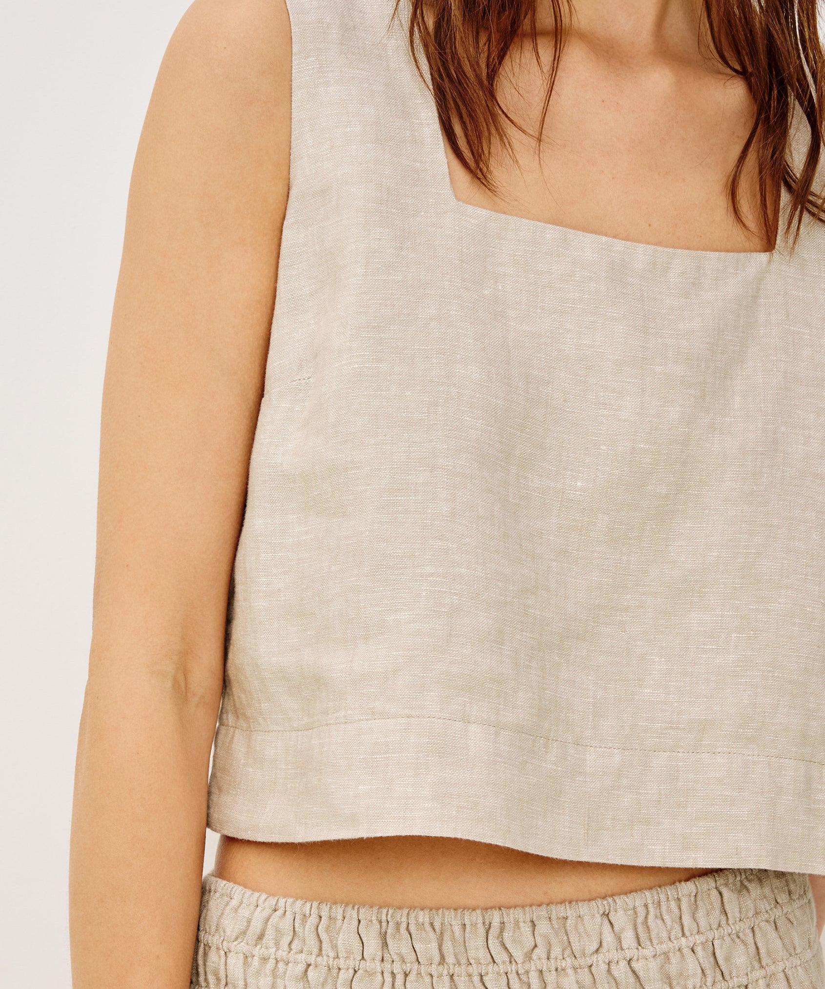 Akira Top- Heathered Flax