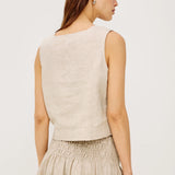 Akira Top- Heathered Flax