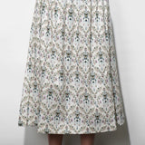Aaliyah Smocked Back Waist Midi Skirt