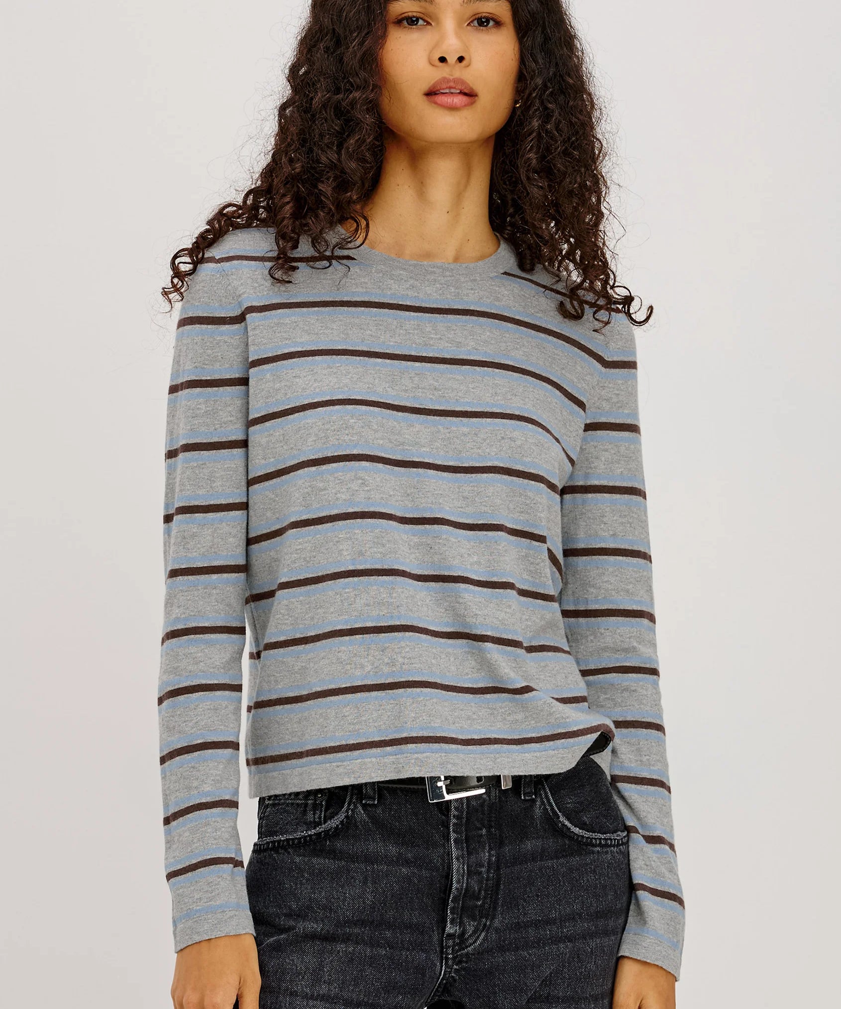 Davie Cotton Cashmere Long Sleeve Tee