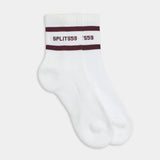 Logo Stripe Quarter Socks