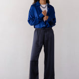 The Silk Stripe Crop Pant