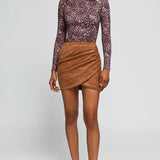 Shyann Vegan Suede Mini Skirt