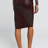 Gina Vegan Leather Skirt
