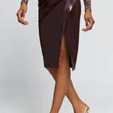 Gina Vegan Leather Skirt