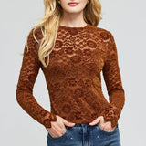 Gracie Velvet Lace Top