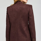 Maverick Vegan Leather Suede Blazer