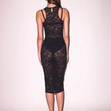 Le Stretch Lace Racer Tank Dress