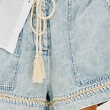 Foster Short- Bleached Indigo Blanket