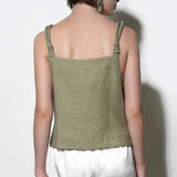 Lydia Embroidery Rope Strap Sleeveless Top