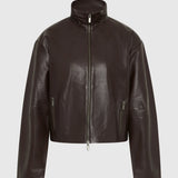 Cocoon Zip Leather Jacket