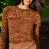 Gracie Velvet Lace Top