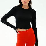 Louise Rib Long Sleeve Crop