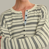 Vivienne Stripe Drop Shoulder Henley