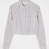 MV Basic Striped Cropped Shirt