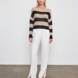 Stripe Linen Bateau Sweater