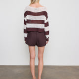 Stripe Linen Bateau Sweater
