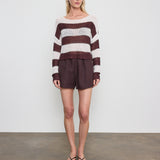 Stripe Linen Bateau Sweater