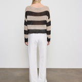 Stripe Linen Bateau Sweater