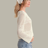 Nadia Floral Pointelle Cotton Cardigan