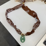 Brown Bandana with Aventurine Mariner Pendant