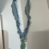Light Denim with Green Fish